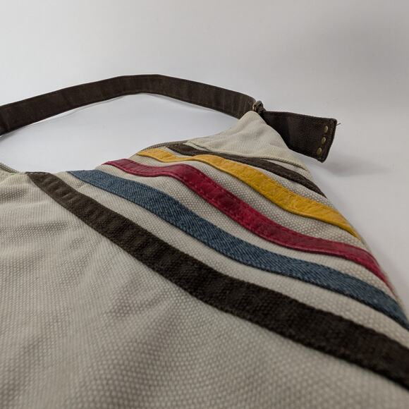 Disney Tinkerbell Shoulder Bag Purse Tote Fab Starpoint New York Canvas Brown - Picture 4 of 15